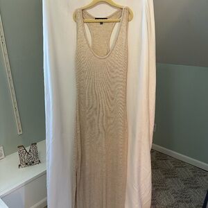 Lulus Tan Beige Fitted Knit Dress Size Small